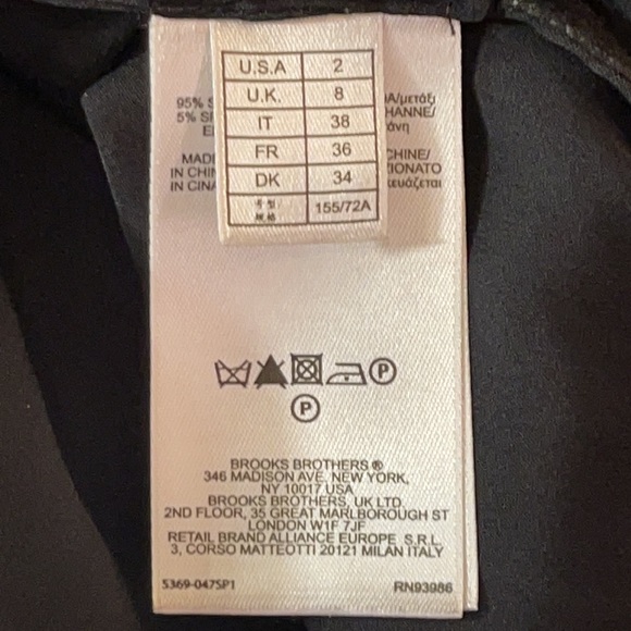 Brooks Brothers Black Ruched Wrap Silk Dress 2 - Picture 7 of 9